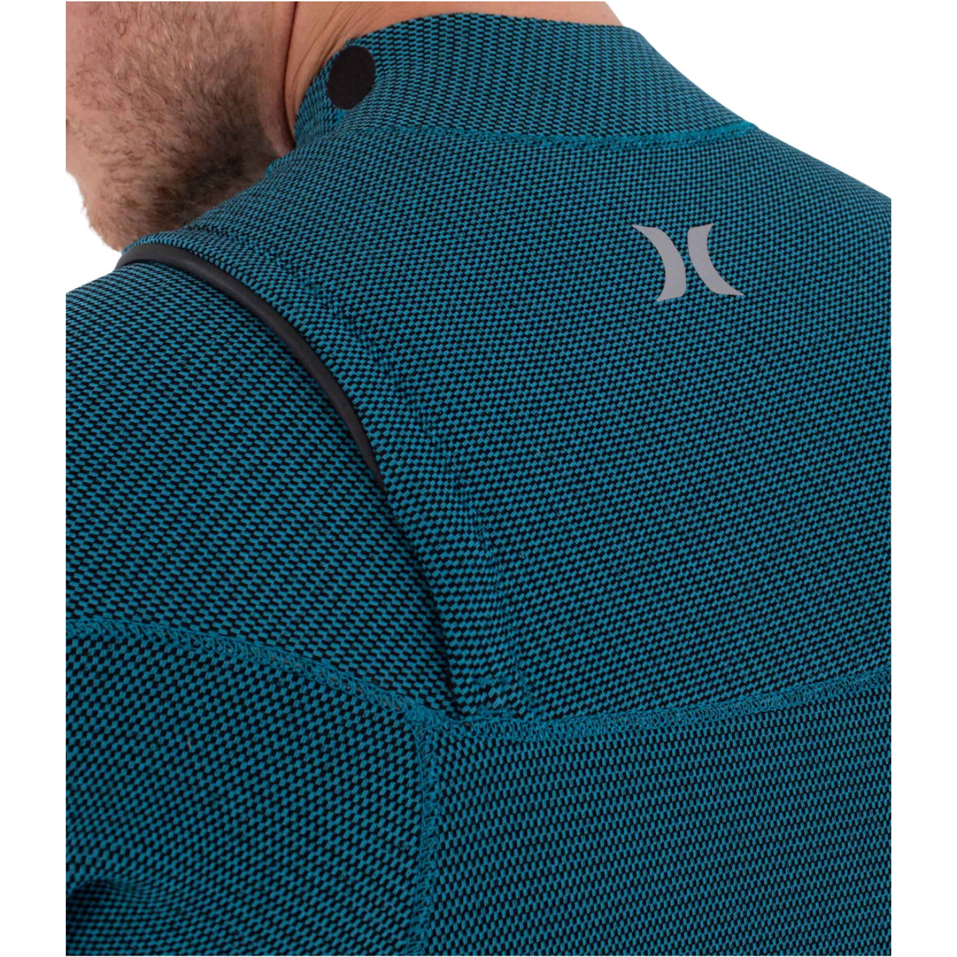 2026 Hurley Mens Plus 4/3mm Chest Zip Wetsuit MFS0012403 - Black / Skyblue